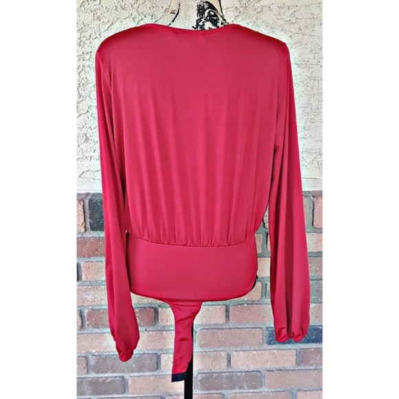 Hey U Red Long Sleeve body suite - Picture 2 of 3